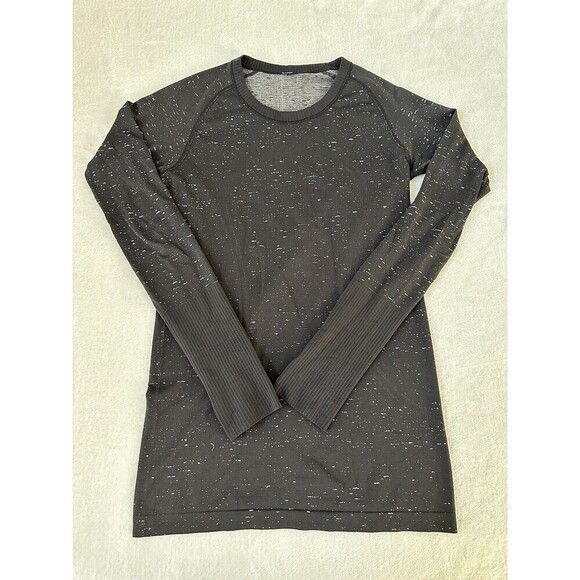 Lululemon Swiftly Tech Long Sleeve Shirt Regular Length Size 6 Black - Picture 1 of 4